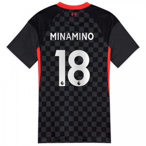 Liverpool Fodboldtrøjer Takumi Minamino 18 3. sæt 2020/21 Kort ærmer Liverpool Fodboldtrøjer Takumi Minamino 18 3. sæt 2020/21 Kort ærmer